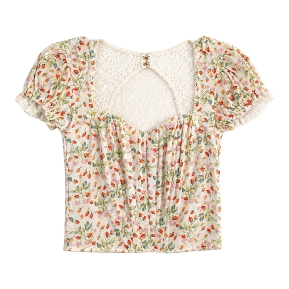 Victoria's Secret Women's Size S Strawberry Classic Corset Top Lace Romantic NWT